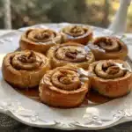 Caramel Pecan Banana Bread Cinnamon Rolls - featured image