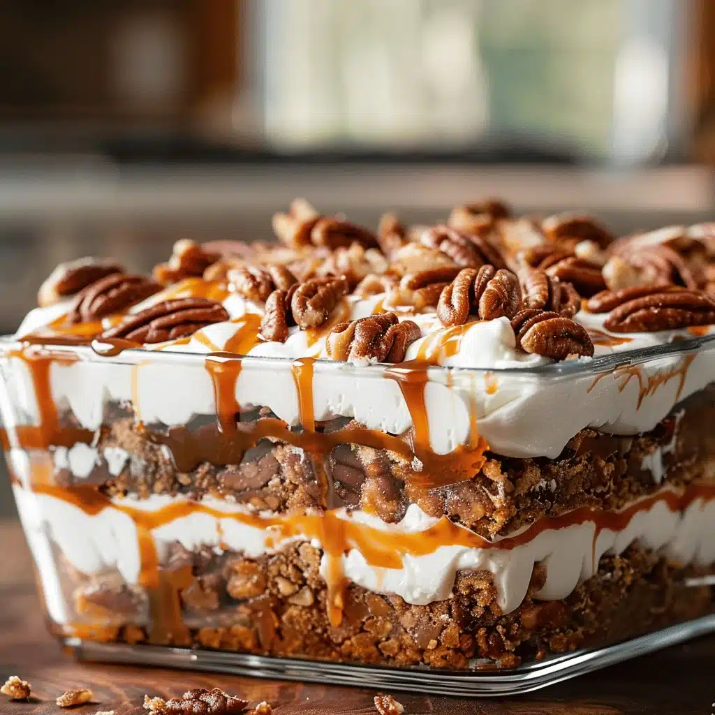 Caramel Pecan Pie Lasagna - featured image