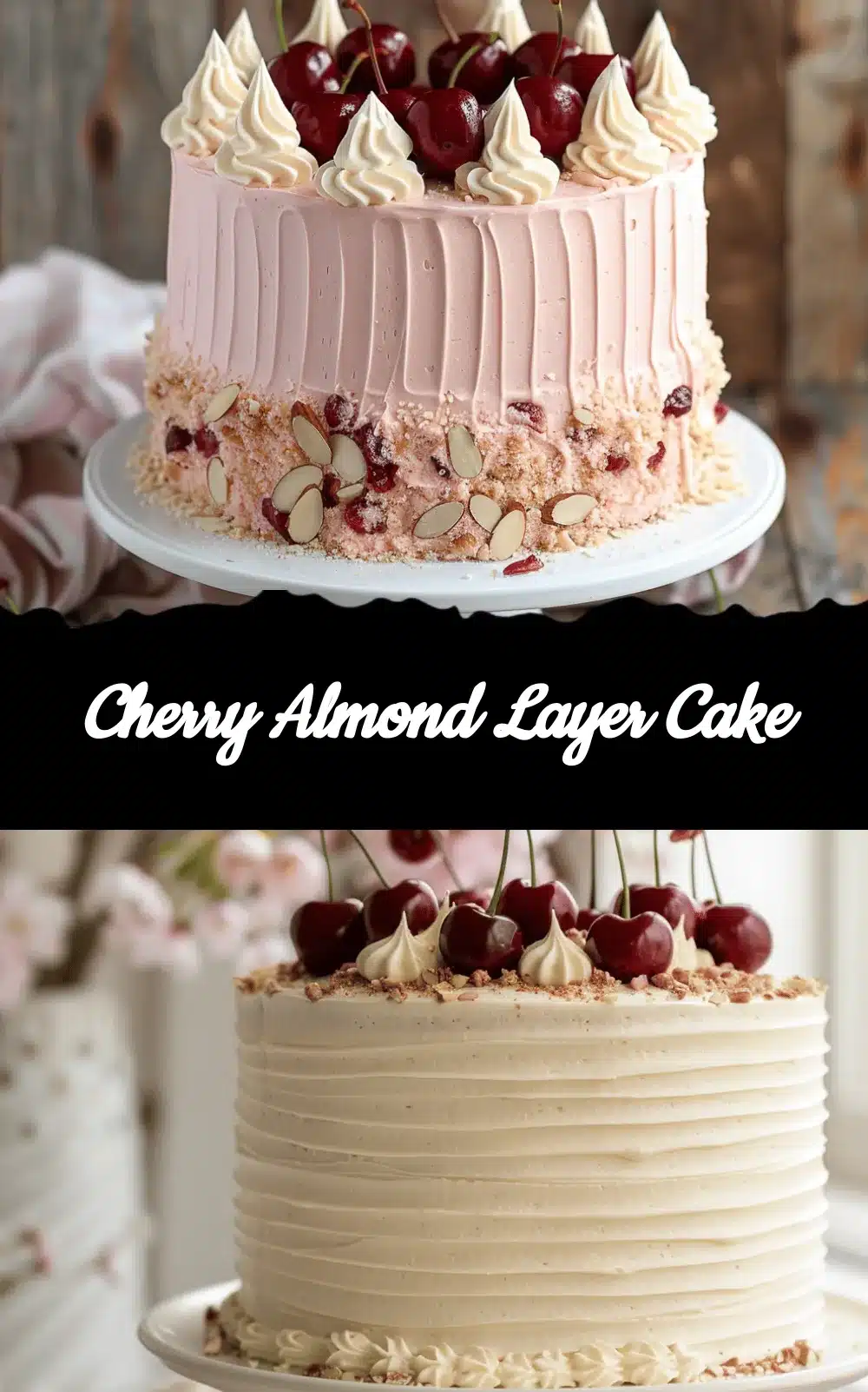 cherry almond layer cake recipe