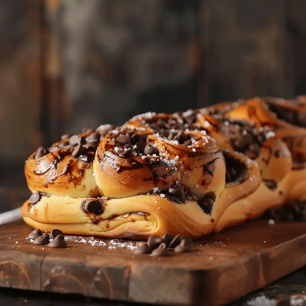 Chocolate Chip Cookie Dough Brioche Bake preparation steps