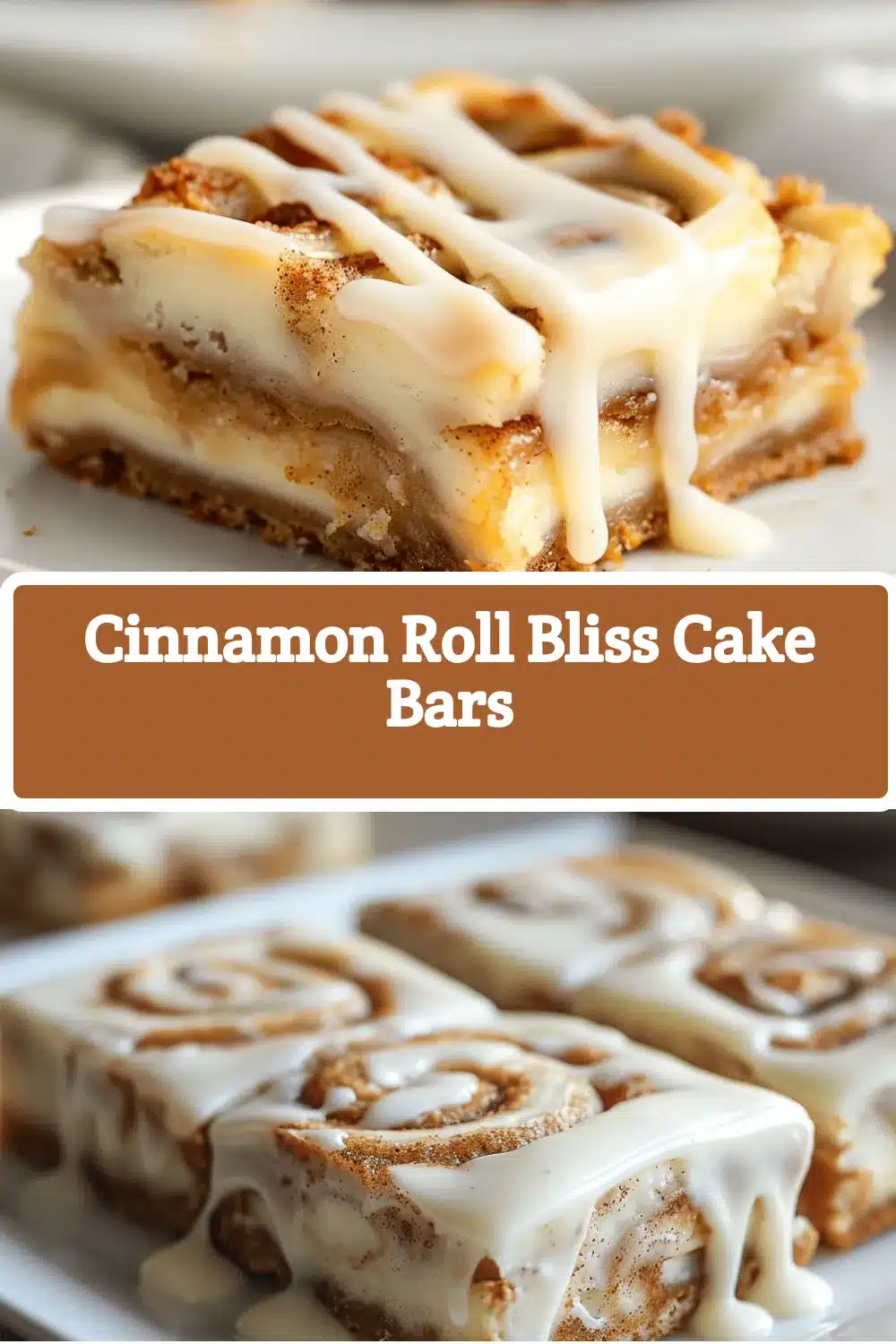 Cinnamon Roll Bliss Cake Bars recipe