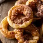 Cinnamon Sugar Baked Apple Fritter Rings - featured image
