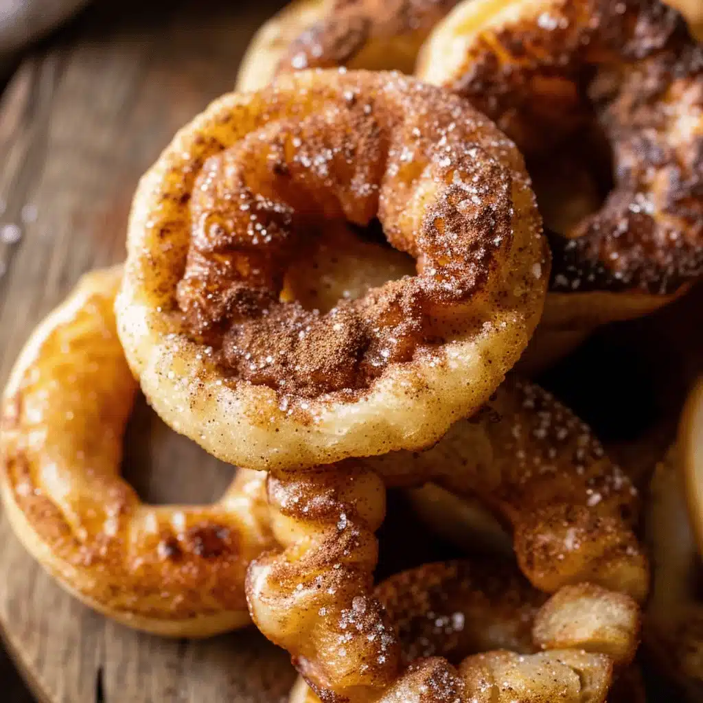 Cinnamon Sugar Baked Apple Fritter Rings - featured image