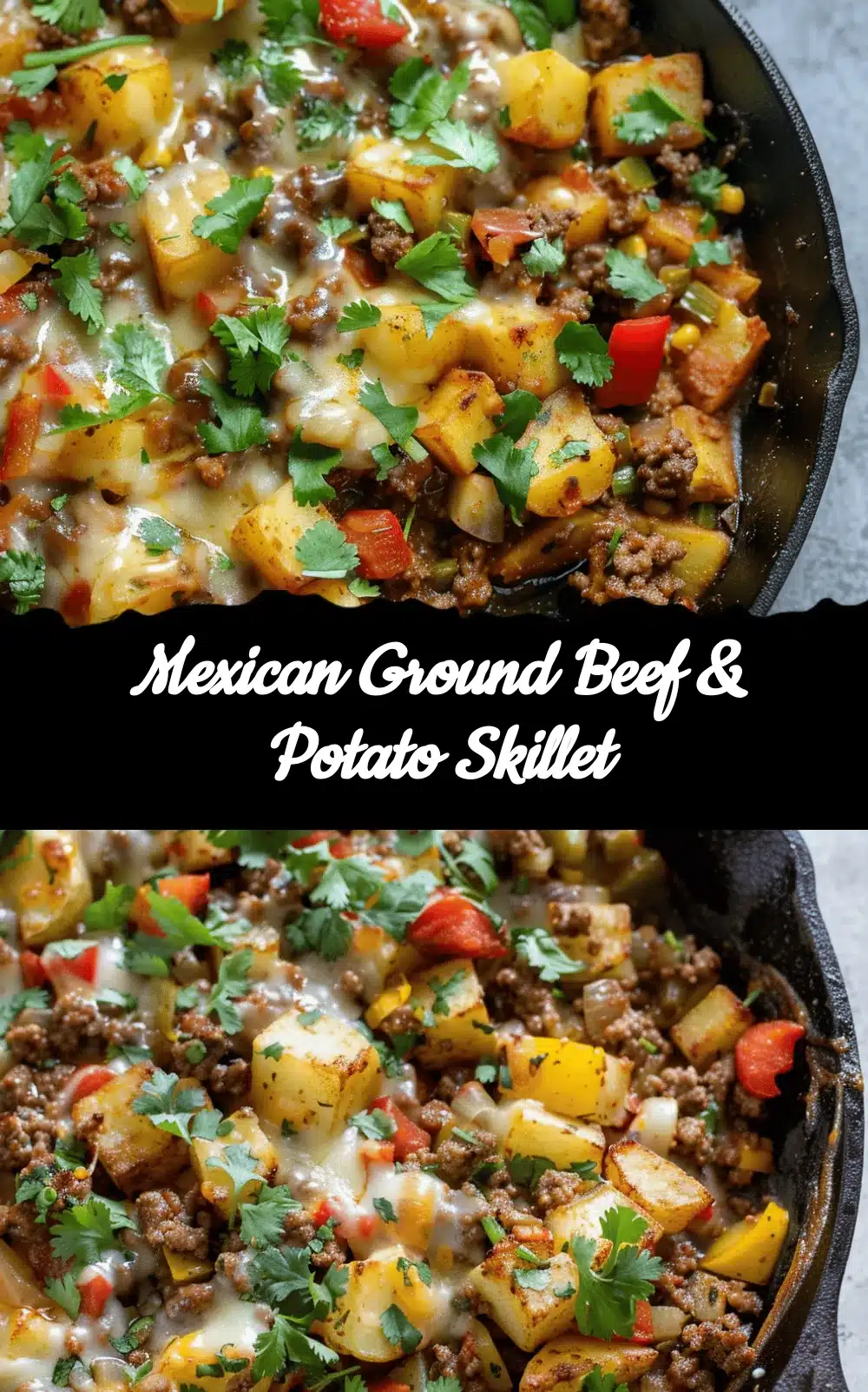 Easy Mexican Ground Beef and Potato Skillet recipe