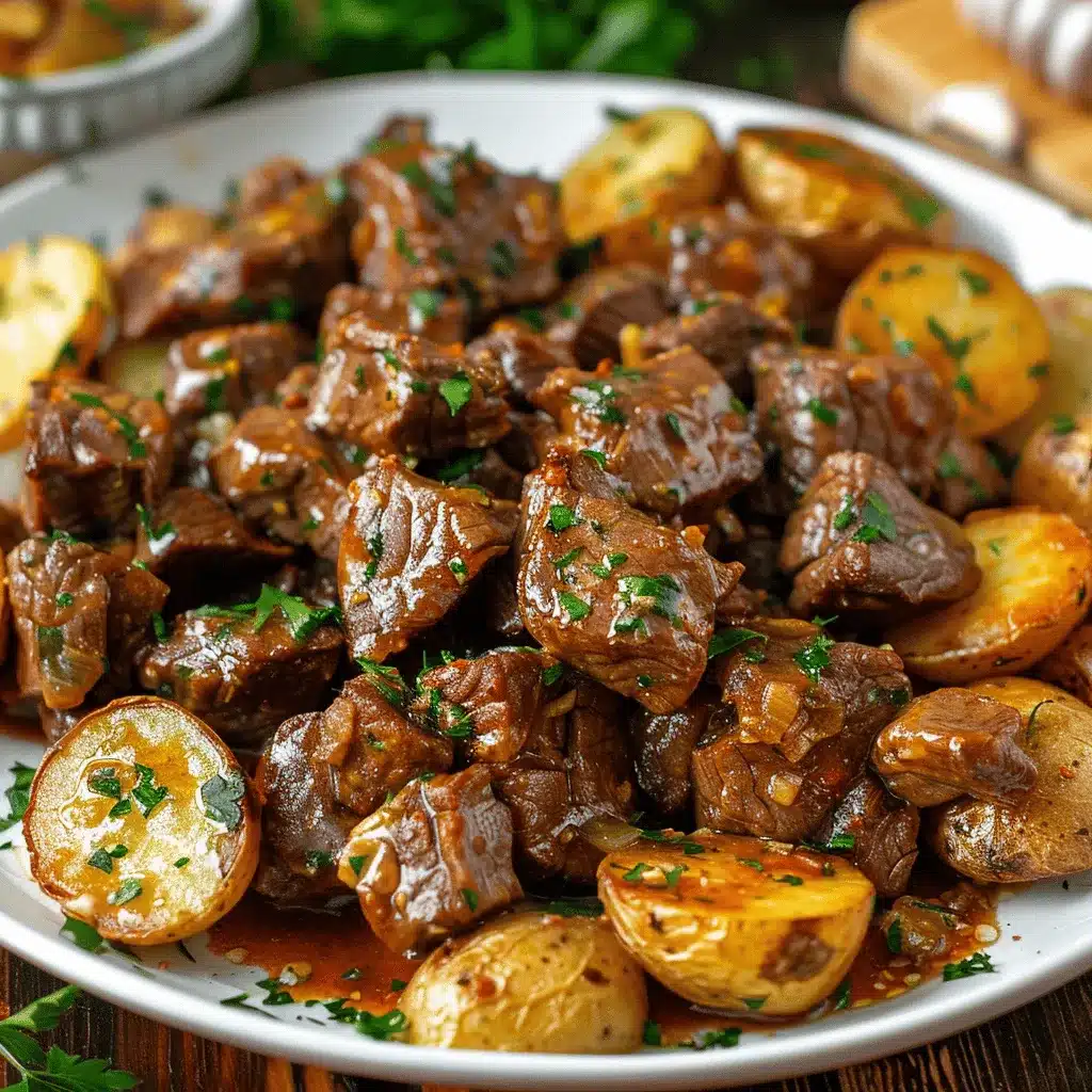 garlic butter beef bites preparation steps