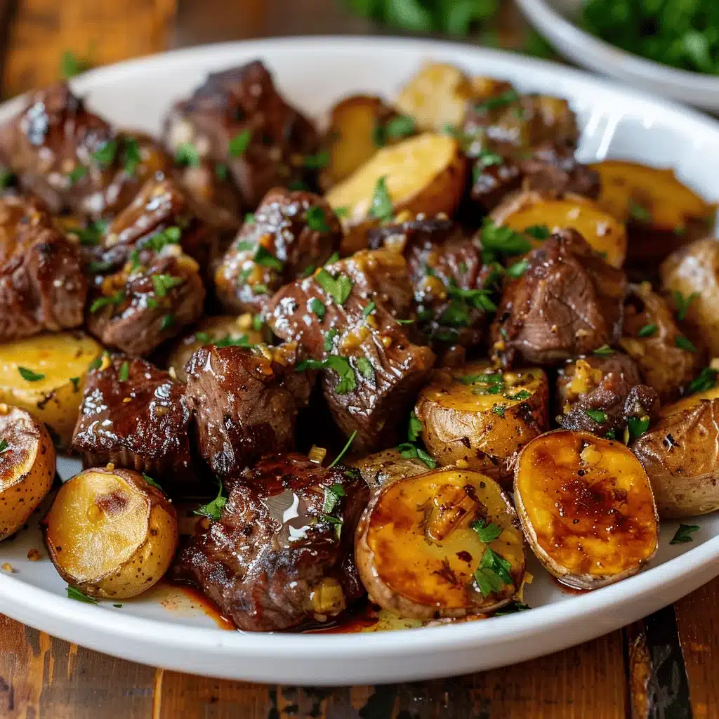 garlic butter beef bites - featured image