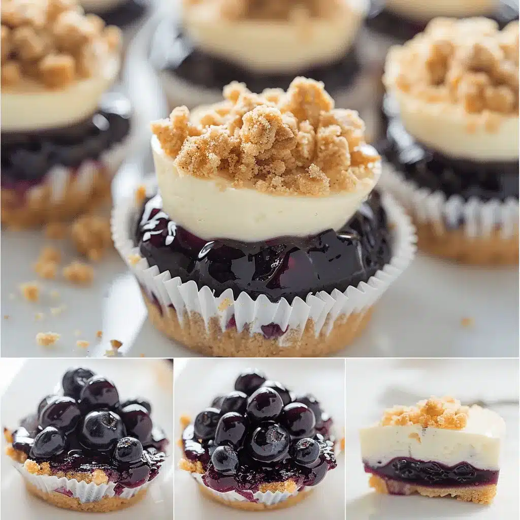 mini lemon blueberry cheesecakes preparation steps