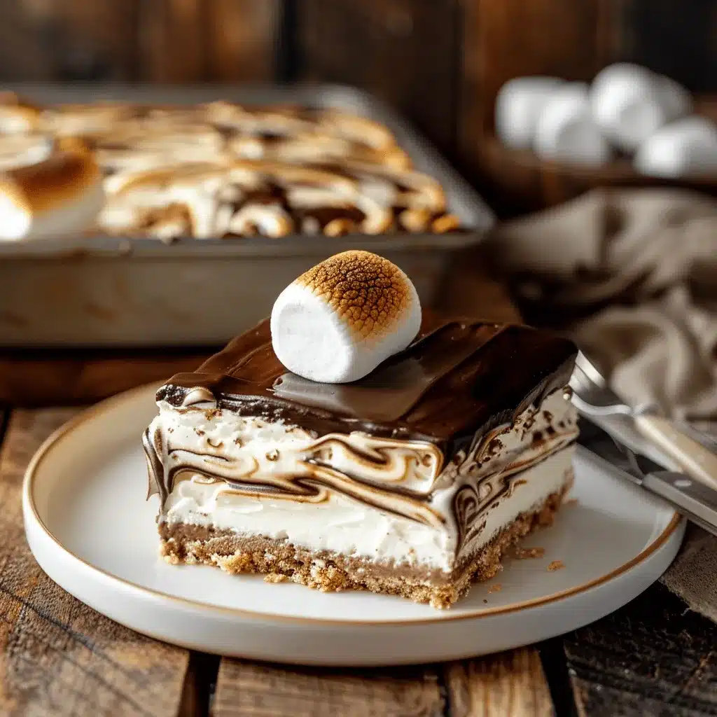 no bake smores eclair cake preparation steps