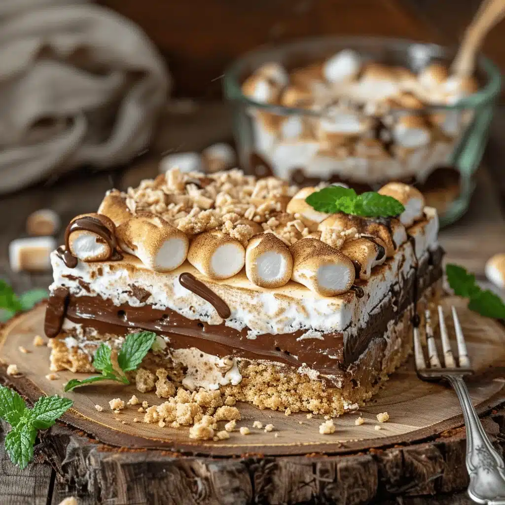 no bake smores eclair cake - featured image