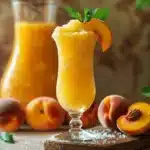 Refreshing Sparkling Peach Lemonade Slushie - featured image