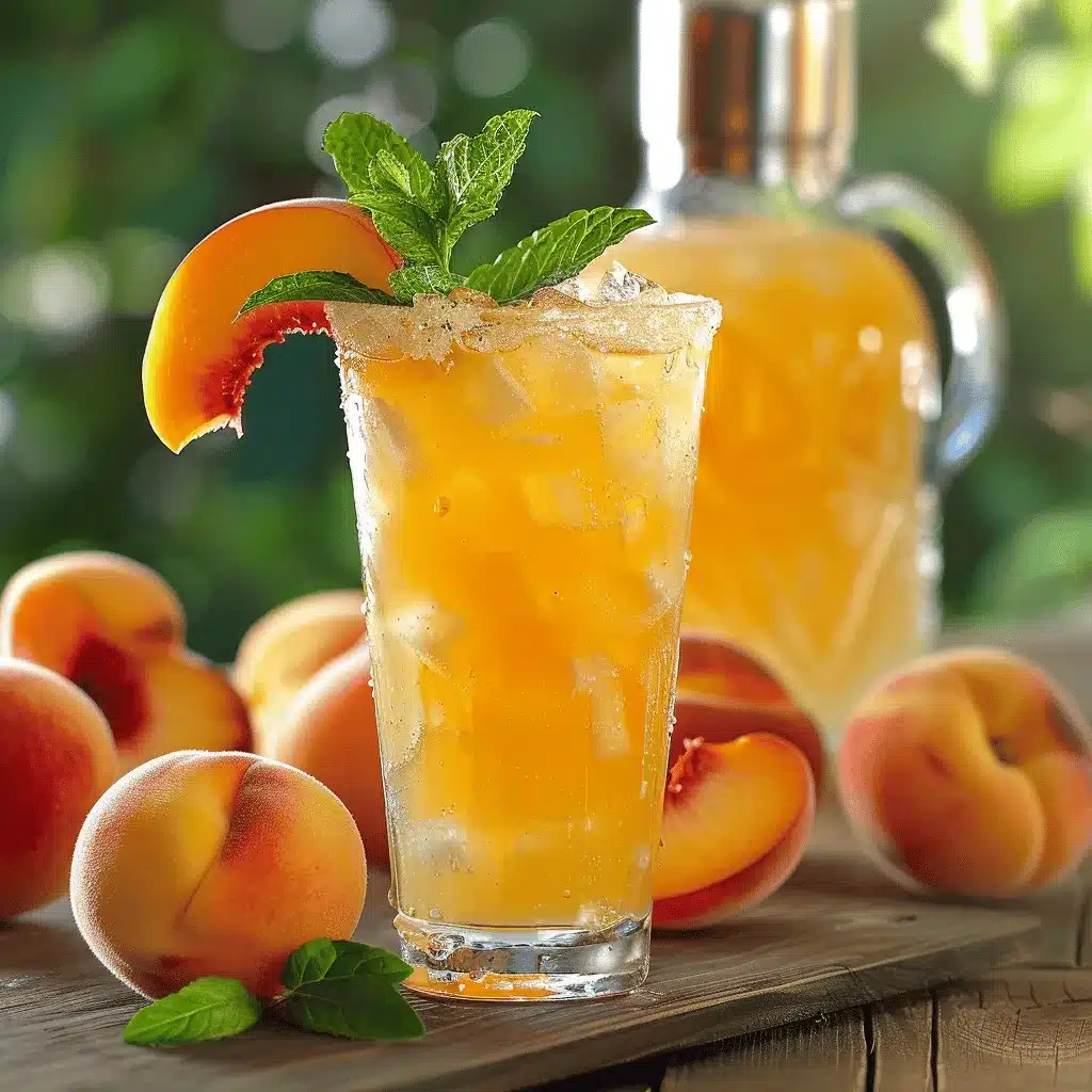 Sparkling Peach Lemonade Punch preparation steps