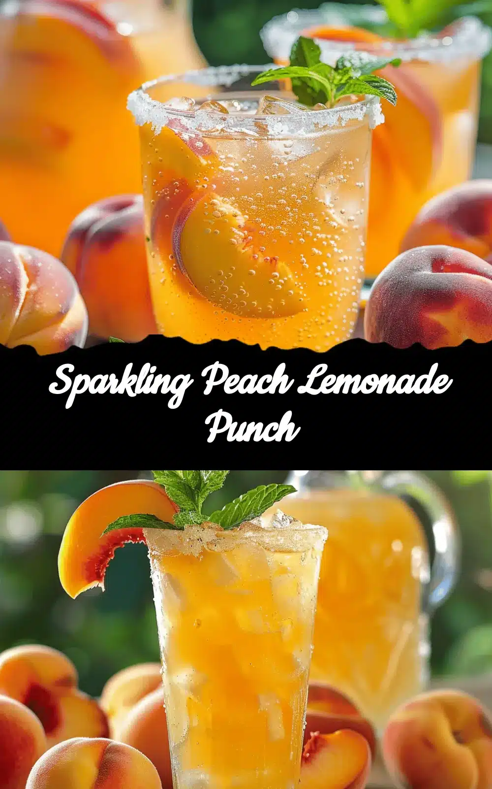 Sparkling Peach Lemonade Punch recipe