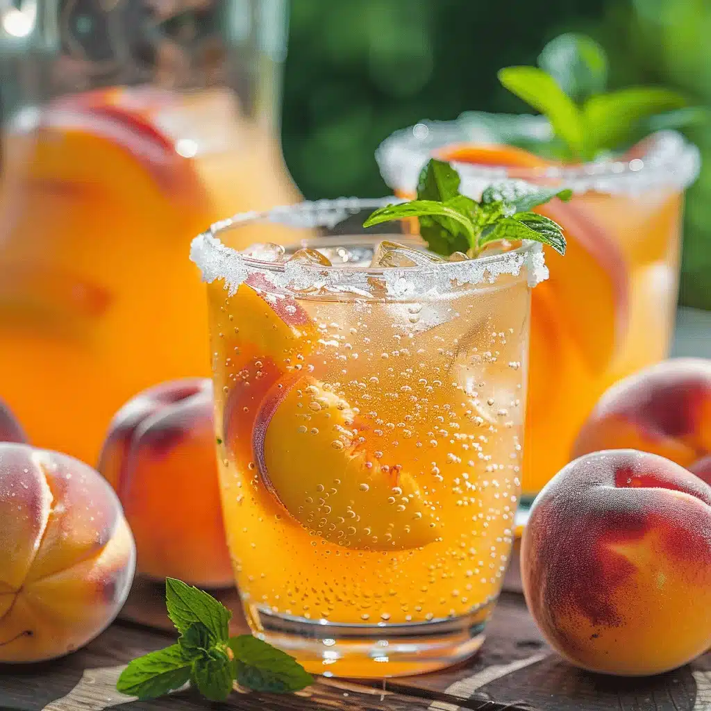 Sparkling Peach Lemonade Punch - featured image