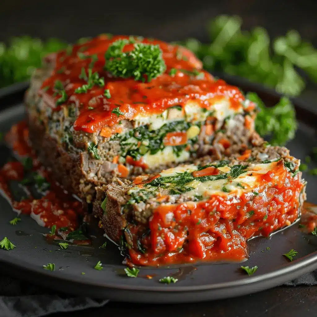 stuffed Italian meatloaf preparation steps