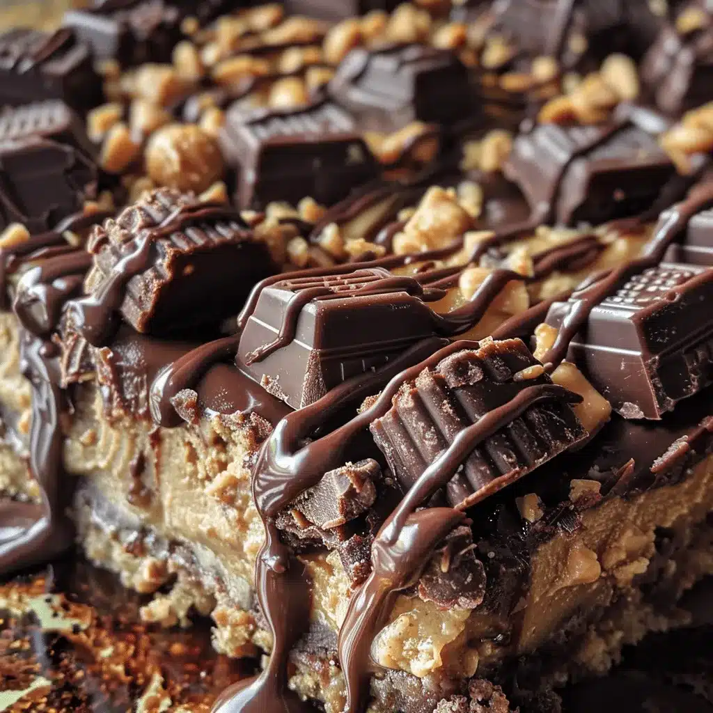 Ultimate Loaded Chocolate Peanut Butter Cup Dump Cake preparation steps