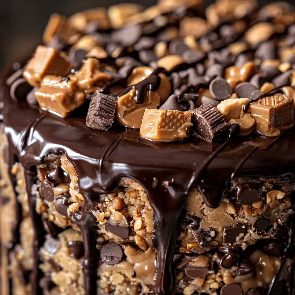Ultimate Loaded Chocolate Peanut Butter Cup Dump Cake - featured image