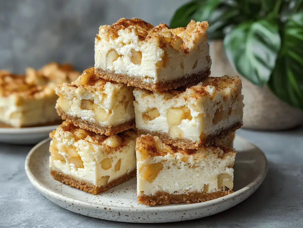 apple cheesecake bars preparation steps