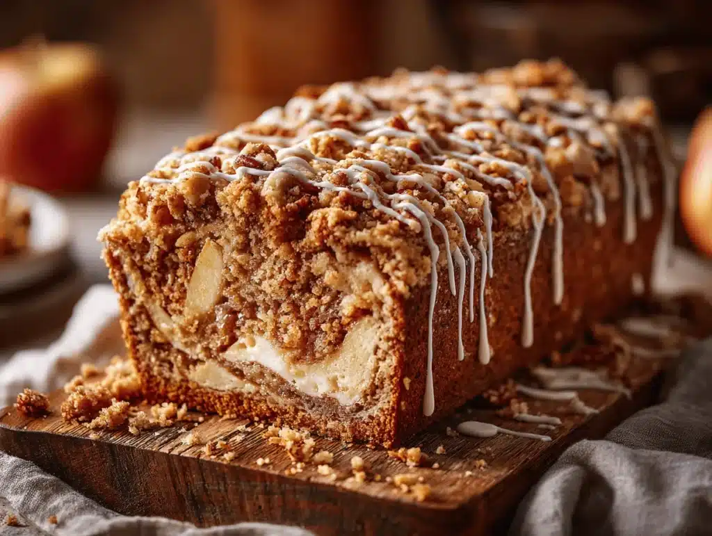 Apple Crisp Cheesecake Bread - featured image