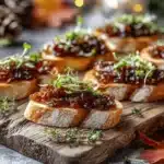 bourbon bacon jam crostini - featured image
