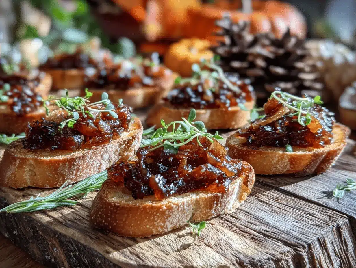 bourbon bacon jam crostini preparation steps
