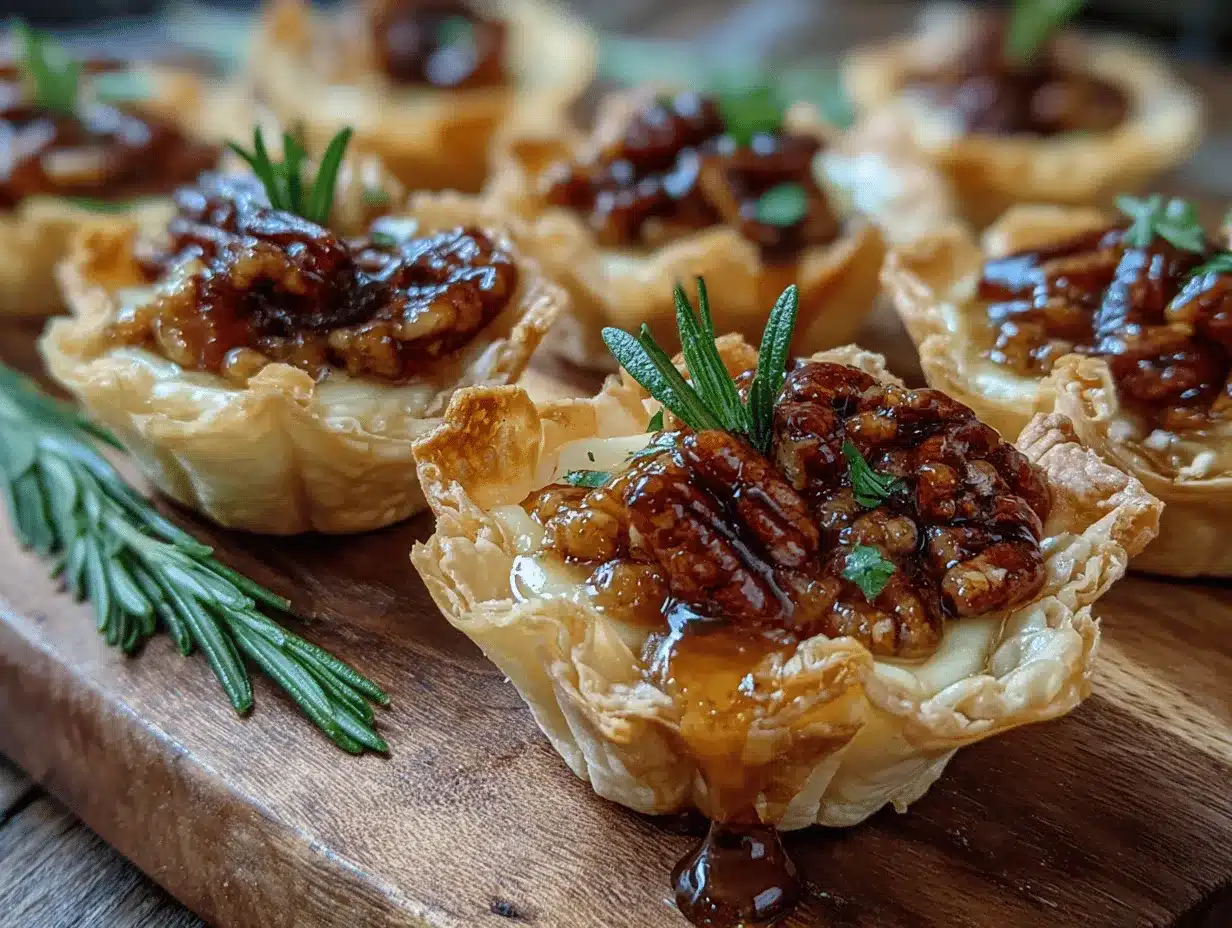 Bourbon Pecan Brie Bites preparation steps