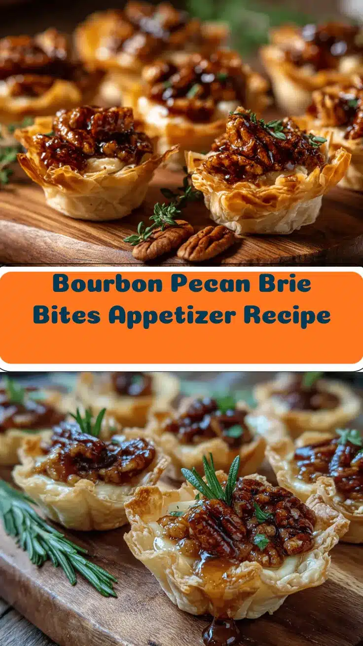 Bourbon Pecan Brie Bites recipe