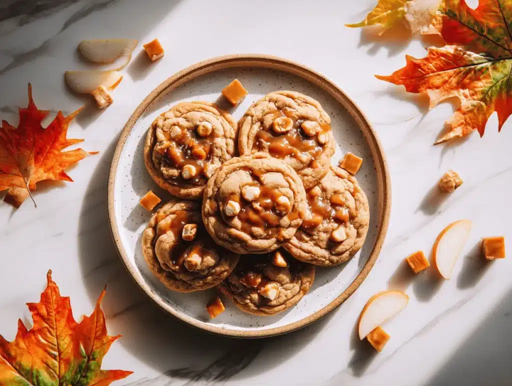 caramel apple cookies - featured image