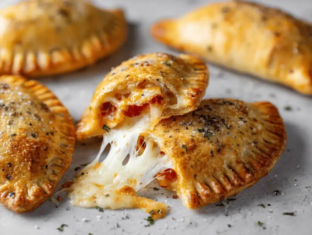 cheesy football pizza pockets - featured image