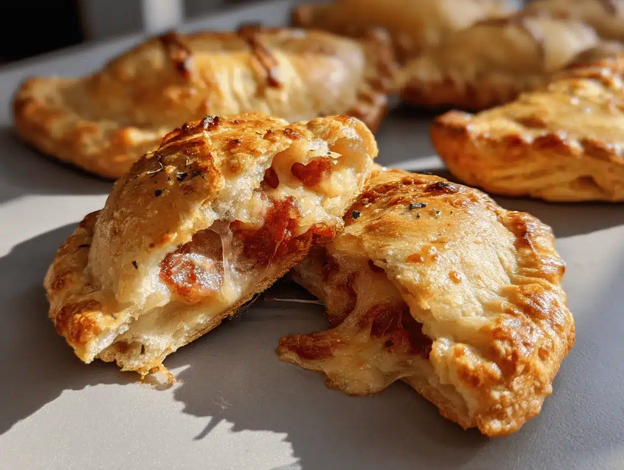 cheesy football pizza pockets preparation steps