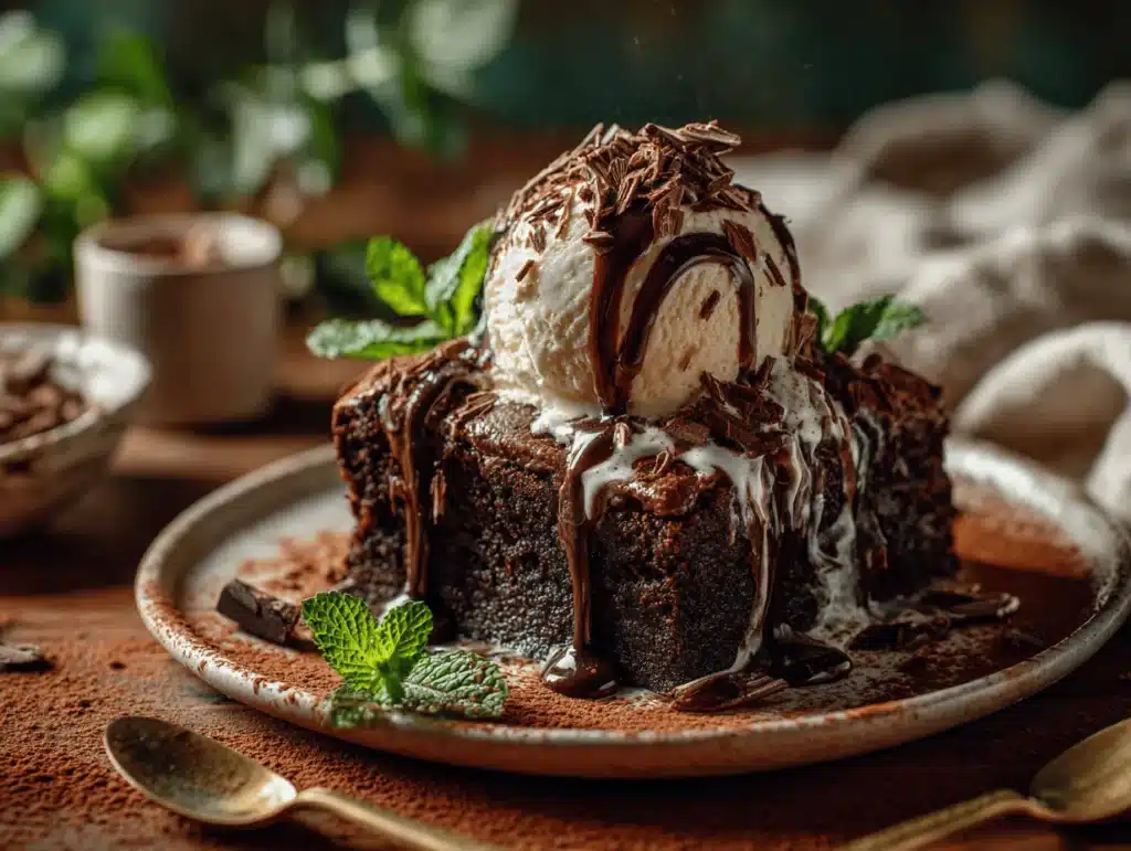 choco-cake ice cream dessert - featured image
