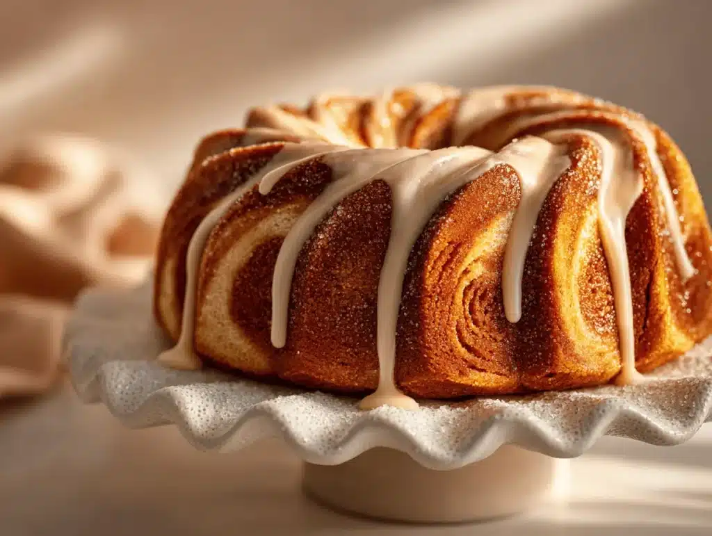 cinnamon roll bundt cake - featured image