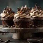 coffee and chocolate cream cupcakes - featured image
