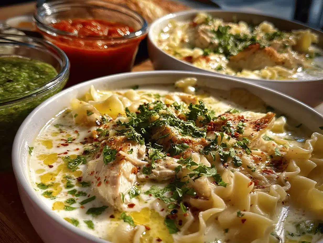 creamy Alfredo lasagna soup preparation steps