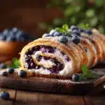 creamy blueberry roll - featured image