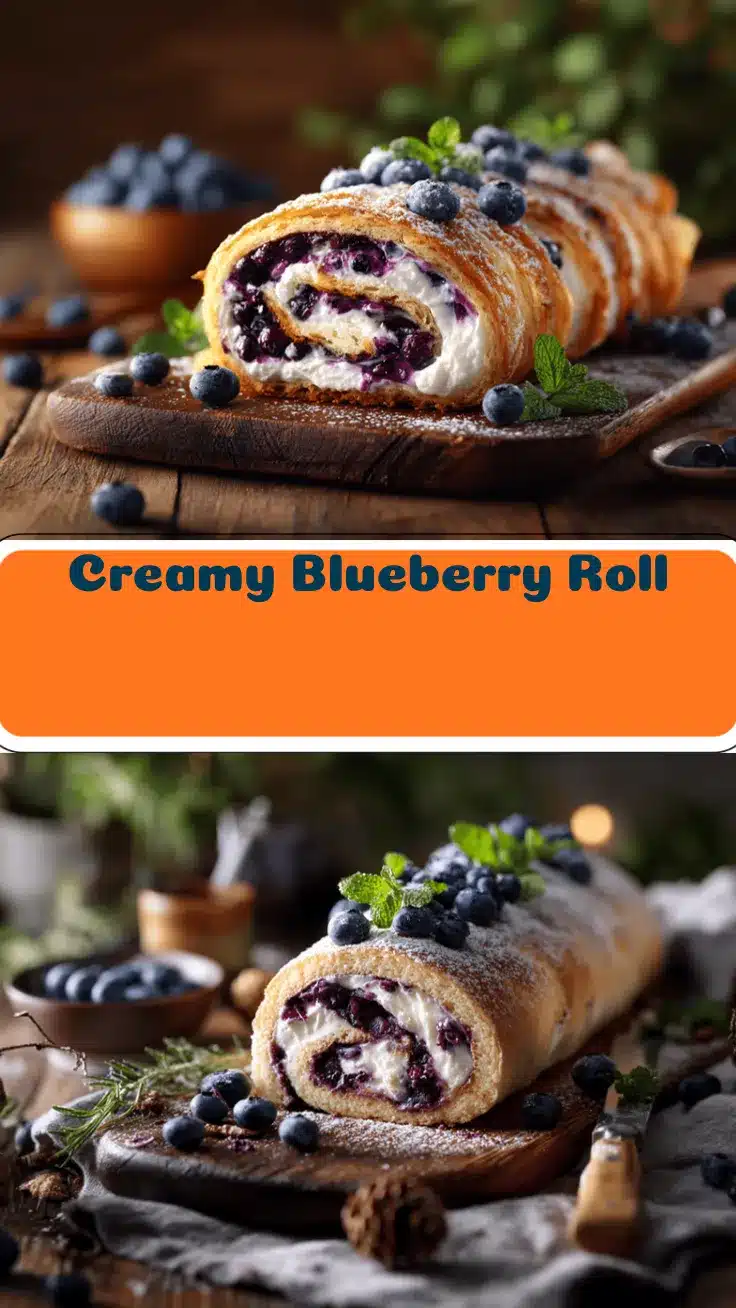 creamy blueberry roll recipe