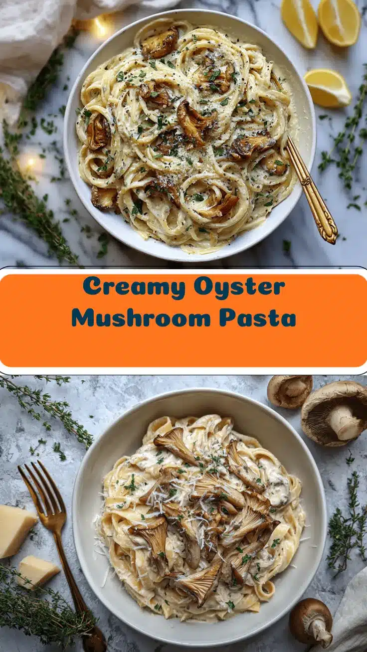 creamy oyster mushroom pasta recipe