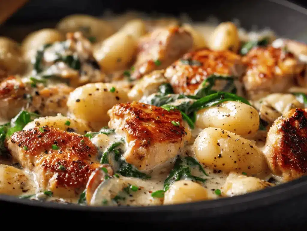 creamy Tuscan chicken gnocchi skillet - featured image