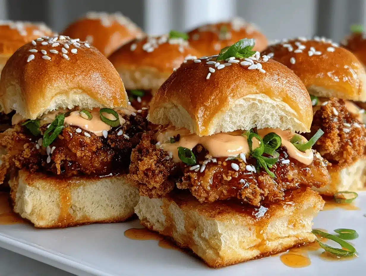 crispy honey garlic chicken sliders preparation steps