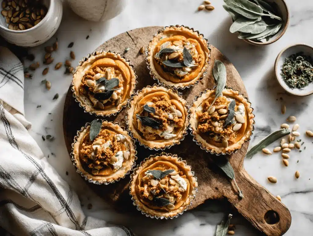 fall appetizer tartlets - featured image