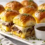 French dip sliders on Hawaiian rolls - featured image