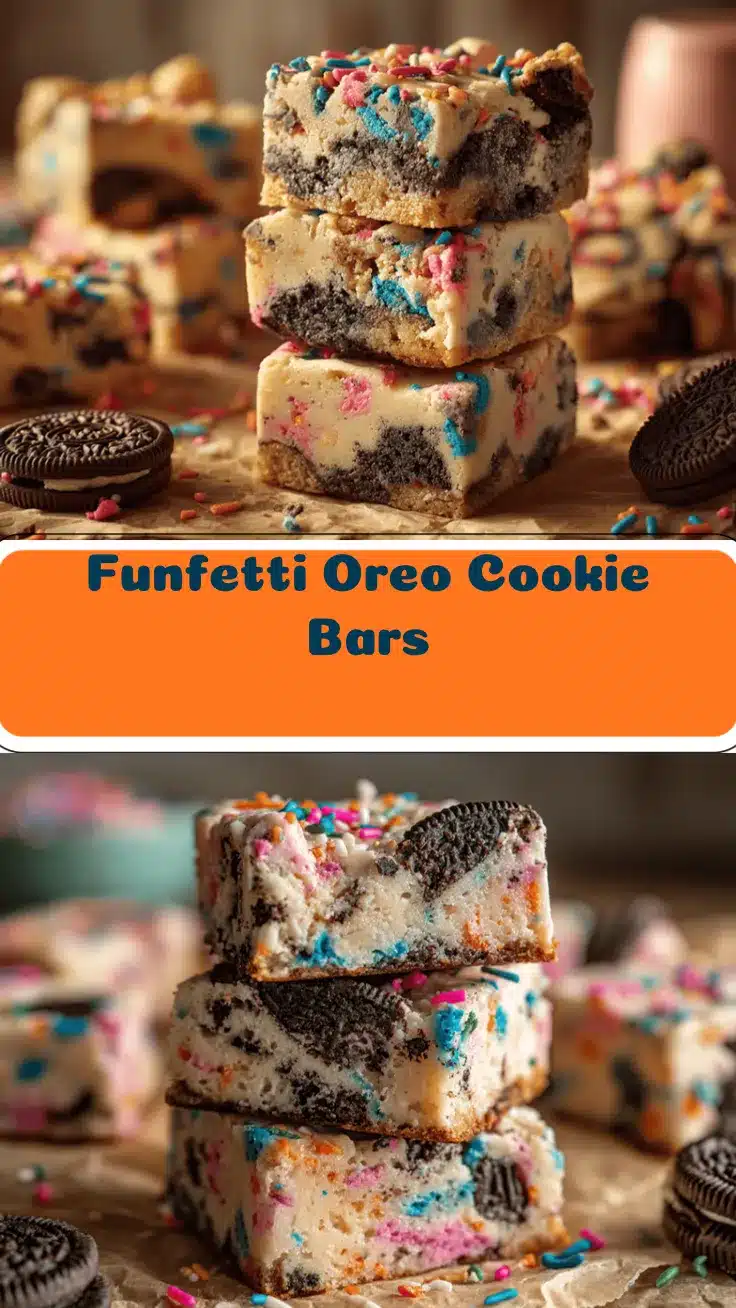 Funfetti Oreo Cookie Bars recipe