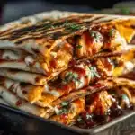 garlic butter honey BBQ chicken crunchwraps - featured image