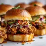 hot honey chicken sliders - featured image