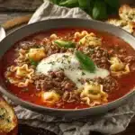 lasagna soup with ground beef - featured image