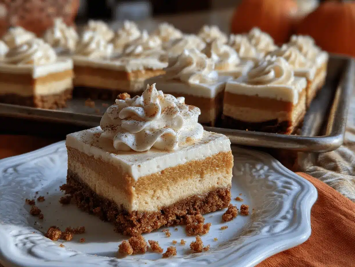 no-bake pumpkin cheesecake bars preparation steps
