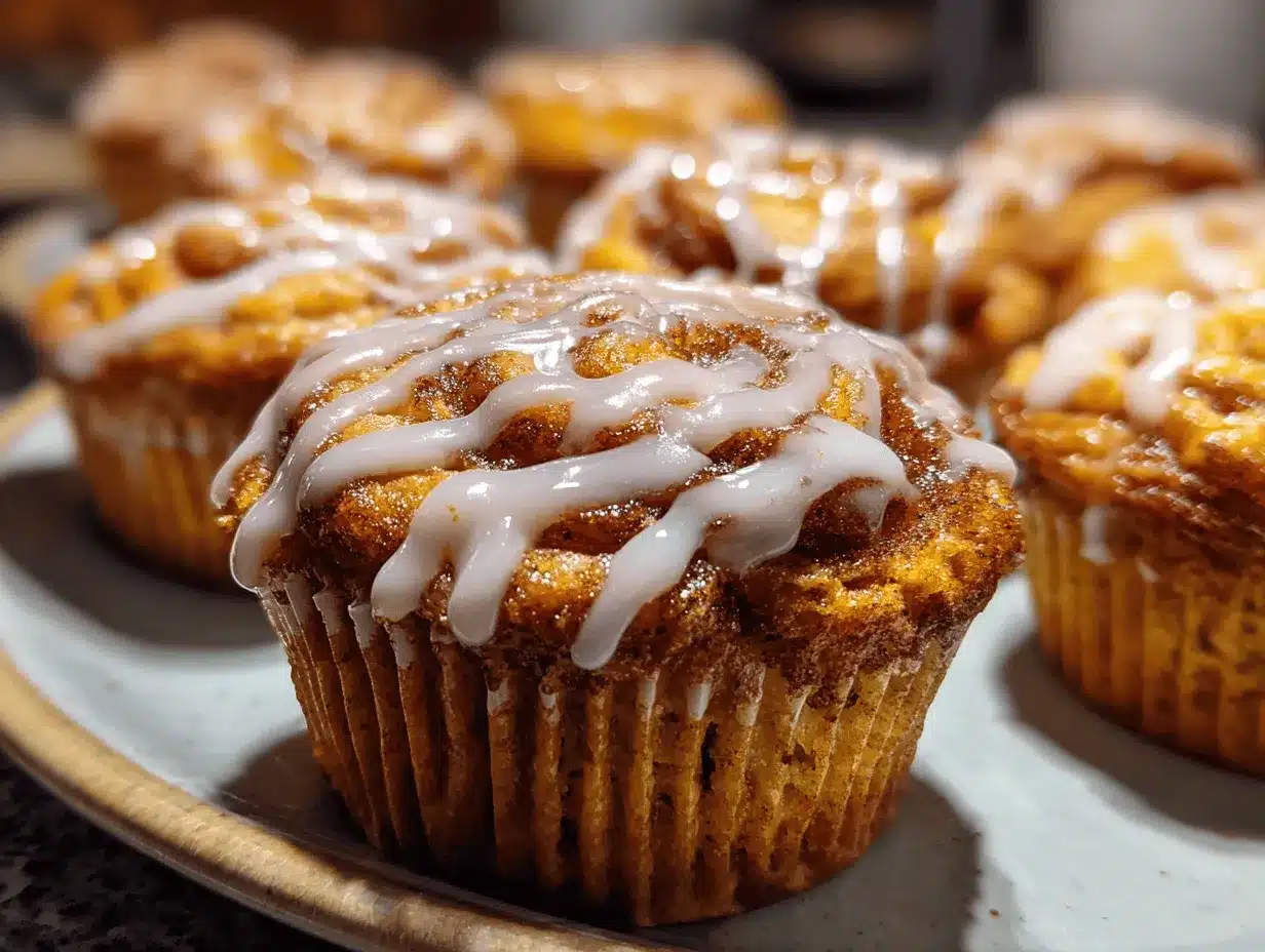 Pumpkin Cinnamon Roll Muffins preparation steps