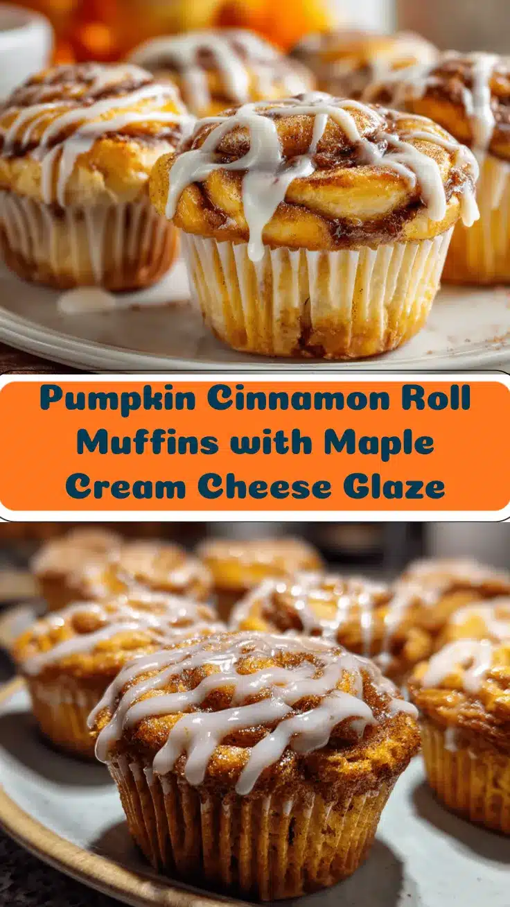 Pumpkin Cinnamon Roll Muffins recipe