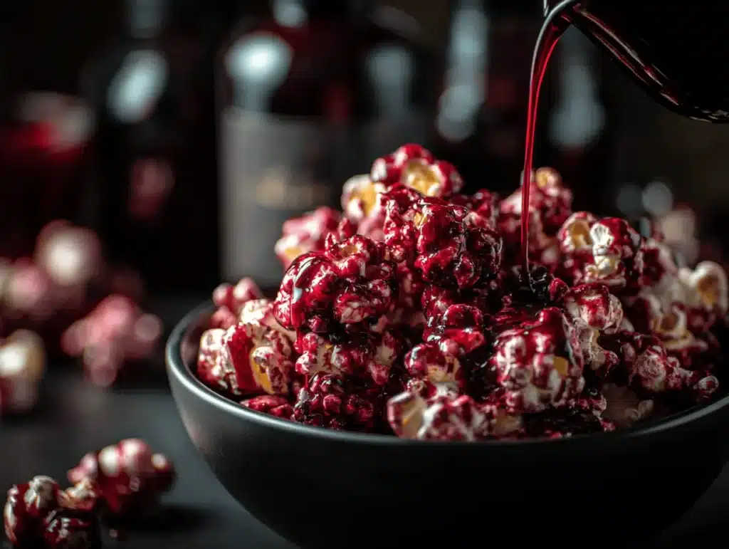 red velvet Halloween popcorn clusters - featured image