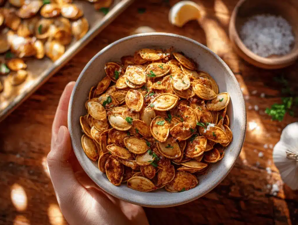 roasted pumpkin seeds - featured image