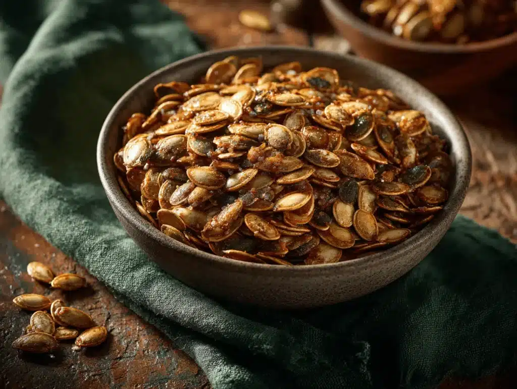 roasted pumpkin seeds recipe - featured image